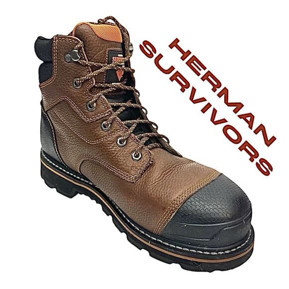 Herman Survivors Pro Series Men’s Waterproof 10” Steel Toe Work Boot Size 10.5 M - Picture 1 of 9